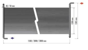 Akylux Solarkollektoren 3000 x 1200 mm Solar Schwimmbad Kollektoren, Solarheizungen im direkten Kreislauf, die umweltbewusste Entscheidung für mehr Komfort und Badespaß - 