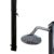 Nemaxx SD35B Solardusche - schwarze Gartendusche mit UV-beständigem Wassertank 35 Liter - mit schwenkbarem Regenduschkopf - 