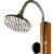 STILISTA® Gartendusche Cascata aus 100% FSC zertifiziertem Shorea-Hartholz, geölt inkl. Handbrause - 