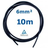 10 m Reiter-Solar SK6010 Solarkabel 6 mm - PV Verbindungs-Kabel unkonfektioniert rot oder schwarz, Farbe:Schwarz -