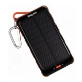 EasyAcc 15000SP Solar Dual USB Power Bank Ladegerät mit externe Akku (15000mAh) für Smartphone/Tablet/Apple iPhone/iPad/iPod schwarz/orange -