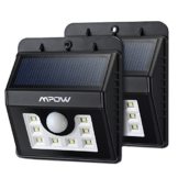 Mpow 2 Stück Solarleuchten [3 Intelligiente Modi] 8 helle LED Solarlampe mit Bewegungs-Sensor 3-in-1 für Garten usw. -